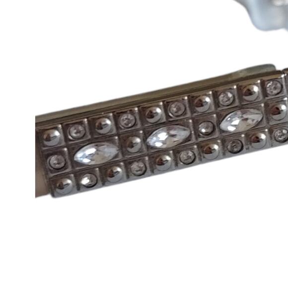 Sophia Loren Rhinestone Studded Beau Rivage Satin Gold Eyewear Glasses Frames - Picture 3 of 7